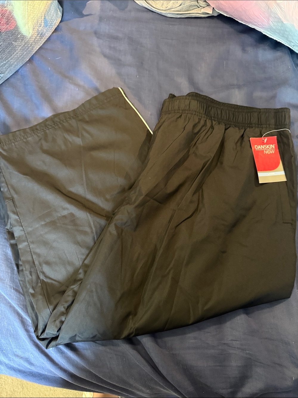 Danskin Now Black Women's Track Pants with Elastic Waist